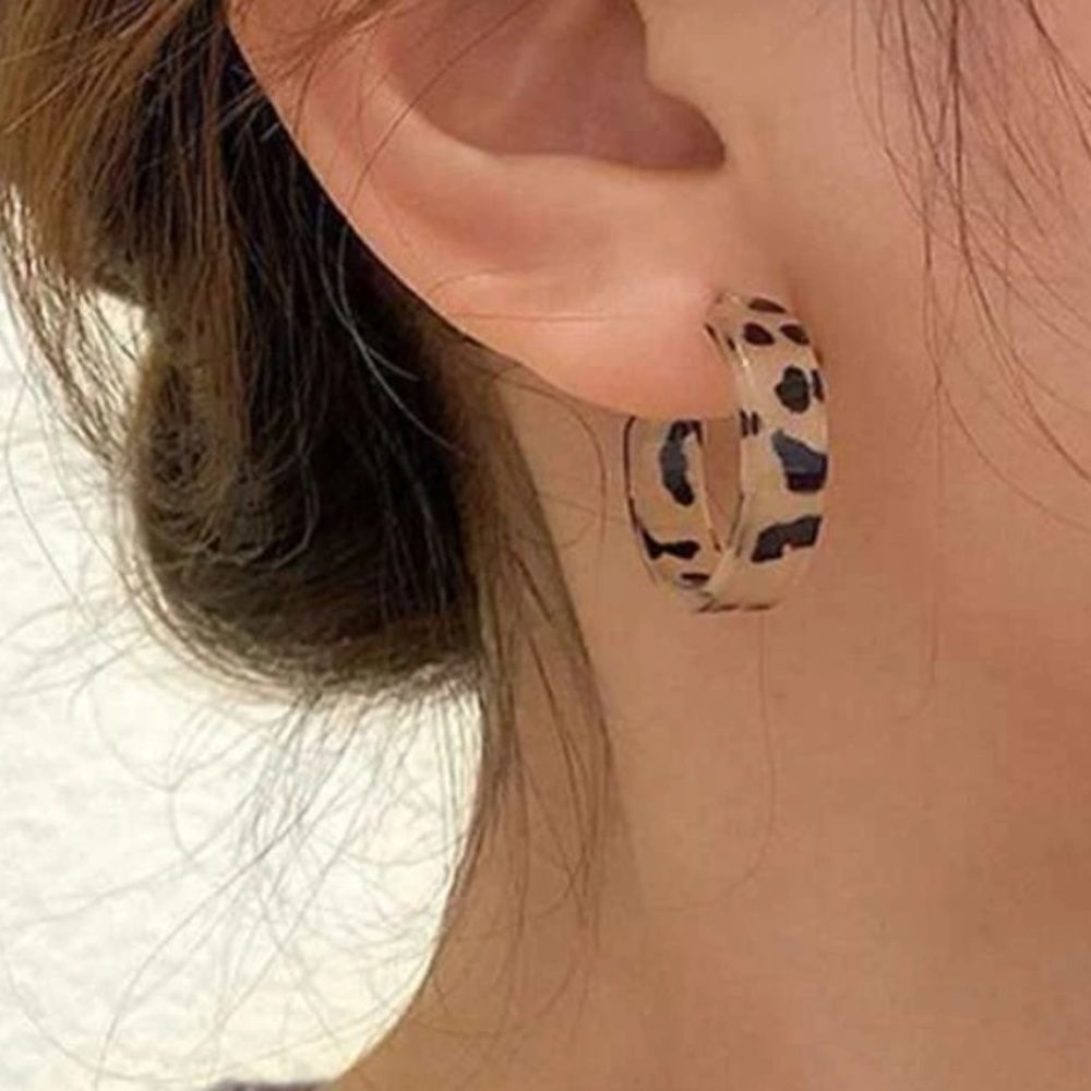 3for$20 NEW Leopard Pattern Cuff Hoop Earrings